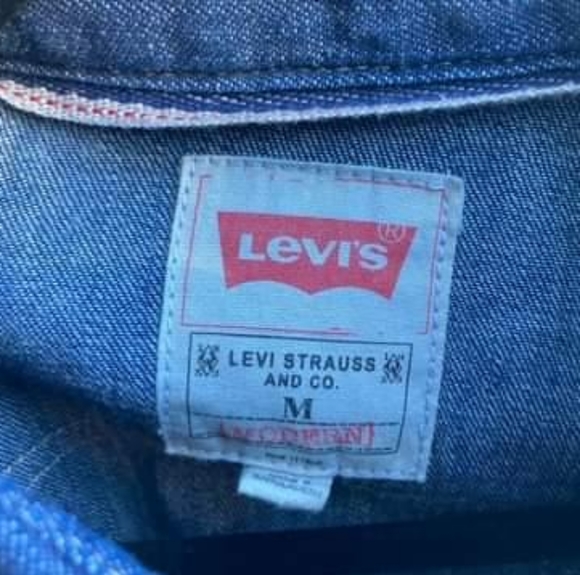 Levi's Barstow Triple Stitch High Quality Pearl Snap Western Shirt Men's Medium - Picture 15 of 16